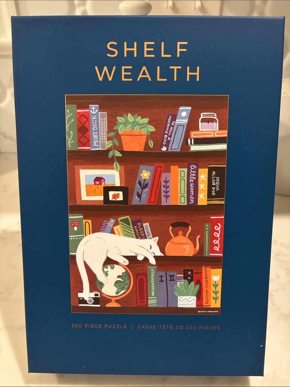 HOBBRY Shelf Wealth 500-Piece Puzzle - Blue Box